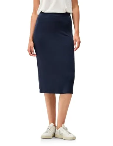 CECIL Damen B361757 Rock im Strick-Look, Urban Navy Blue, L von CECIL