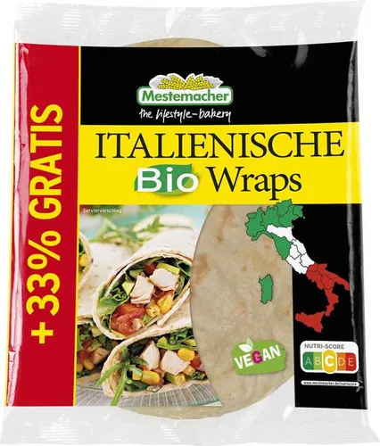 Italienische Wraps - Weizen 300g von Mestemacher