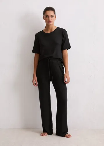Marc O'Polo Loungehose Soft Knit - Stoffhose aus weichem Modalmix in elegantem Schwarz, mit seitlichen Taschen und Bindeband für hohen Tragekomfort und einen lässigen Look.