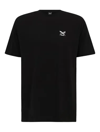 IRIEDAILY Herren Bio-Baumwoll Sommer T-Shirt - Chestflag Tee in Schwarz, XL