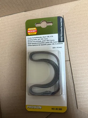 Proxxon Micromot System, Ersatz-Schleifbänder, Korn 120, 5 St., 330x10mm