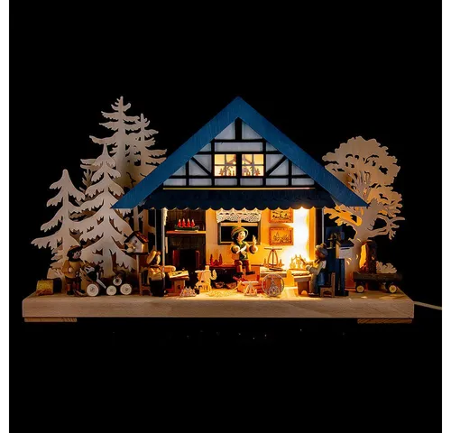 RATAGS 3D-Schwibbogen Kunsthandwerkerstübchen - Schwibbögen aus Holz, handgefertigt und einzigartig – sorgt für festliche Stimmung und ist ein Blickfang in jedem Zuhause.
