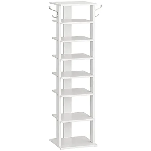 HOOBRO 8-lagiges Schuhregal in weiß von HOOBRO