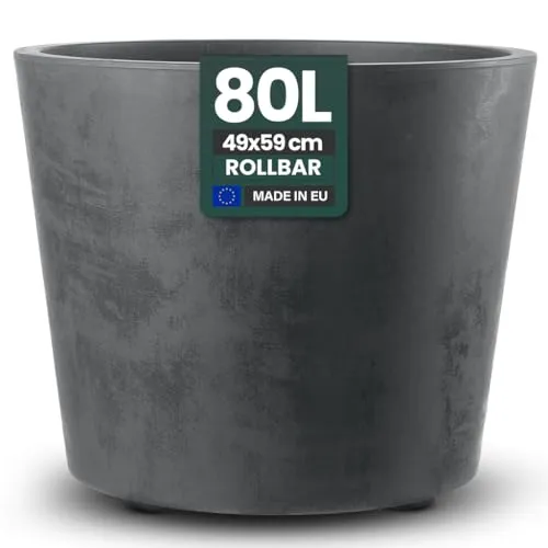 Kreher Mehrzweckschrank Millennium - 80 Liter in Anthrazit - Garten-Zubehör mit abwaschbarem Kunststoffmaterial, ideal für die moderne Ordnung im Garten oder auf der Terrasse.