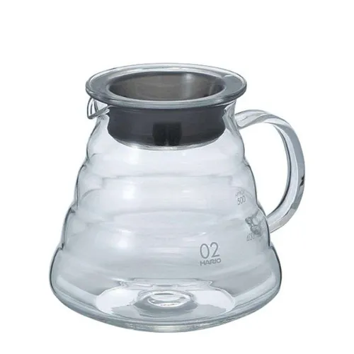 Hario XGS-60TB V60 Kaffeekännchen 600ml - Transparent - Kaffeezubehör: Hitzebeständige Kaffeekanne aus Glas mit 600ml Volumen, ideal für handaufgebrühten Kaffee und passend für Hario V60 Handfilter.