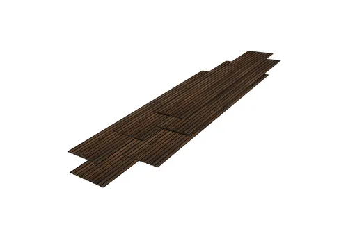 neu.holz 3D Wandpaneel Set »Boxtel« 195 x 31,5 cm in Walnussoptik - Set mit 24 dekorativen 3D-Wandpaneelen, die sich leicht anpassen und schnell montieren lassen. Ideal für kreative Wandgestaltungen in jedem Raum.