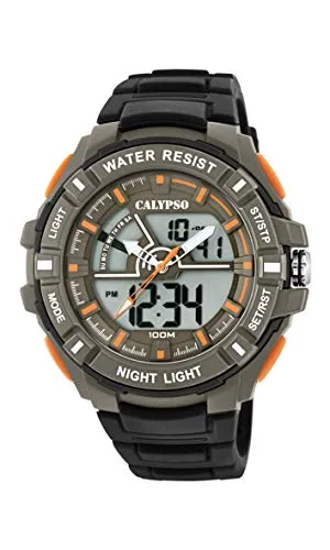 Calypso K5769/1 Flash Time Herren Uhr - Armbanduhr für Herren mit stylischem Silikon-Gehäuse, 10 bar wasserdicht und ideal für sportliche Aktivitäten.