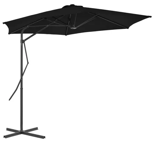 Ampelschirm 300x230 cm - Sonnenschirm mit Stahlmast - Sonnenschirm in Blau und Schwarz, ideal für Garten und Balkon, bietet optimalen UV-Schutz und ist stabil dank robustem Stahlmast.