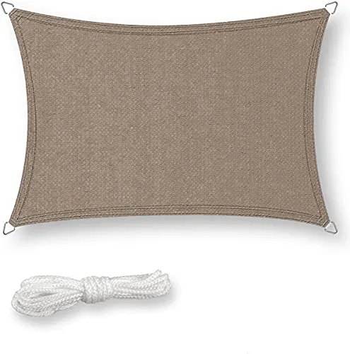 Sonnensegel rechteckig 2x3m - Atmungsaktiver Sonnenschutz für Garten, Terrasse und Balkon - Hochwertiges Sonnensegel aus wetterfestem HDPE Gewebe mit bis zu 90 % UV-Schutz und optimaler Luftzirkulation, ideal für kühlenden Schatten ohne Hitzestau.