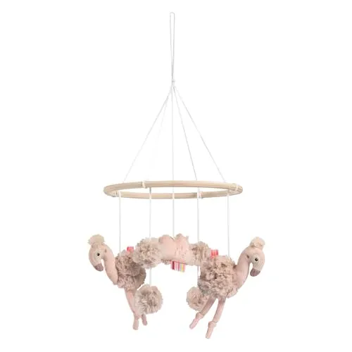 Fehn Mobile Lazy, Crazy & Pink, Holz-Mobile Flamingo - Das bezaubernde Holz-Mobile Flamingo schafft eine beruhigende Atmosphäre im Babyzimmer. Die beweglichen Figuren fördern die visuelle Wahrnehmung und laden zum Staunen ein. Sanfte Farben und weiche Materialien sorgen für ein entspanntes Erlebnis.