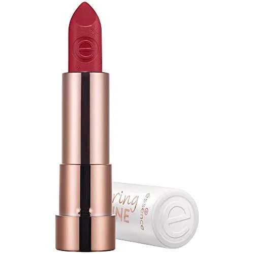 essence caring SHINE vegan collagen lipstick, Lippenstift, Nr. 205 My Love, rot, pflegend, glänzend, vegan, entspricht unserem CLEAN BEAUTY Standard, ohne Alkohol (3,5g)
