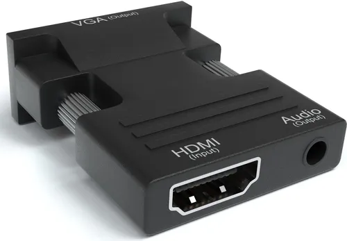 HDMI zu VGA Adapter 1080p - HDTV Konverter für PC und Laptop - Monitor-AV-Kabel & -Adapter, wandelt HDMI Signale in VGA um und unterstützt eine maximale Auflösung von 1080p@60Hz für klare Bildübertragung.