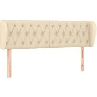 vidaXL Kopfteil mit Ohren Creme 163x23x78/88 cm
