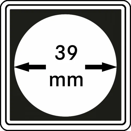 LINDNER 2240039 Münzkapseln CARREE 39 mm Für 1 Oz Maple Leaf Kanada Dollar 1