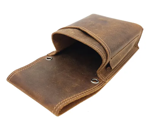 Jockey Club Profi echt Leder Kellnertasche - Damen-Geldbörsen aus dickem, robustem Hunterleder in rustikalem Braun, ideal für Kellner mit Fächern für Börsen, Stifte und Notizen – praktisch und stilvoll!
