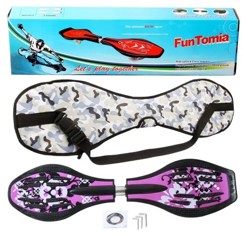 FunTomia Waveboard Waveboard mit Mach1 ABEC-9 Kugellager, LED Rollen & Tragetasche