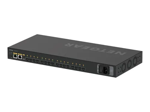 Netgear AV Line M4250 Rackmount 10G Managed Switch - XSM4216F-100EUS - Rackmount Switch mit 320 Gb/s Kapazität, ideal für hochperformante Netzwerke und professionelle AV-Installationen.