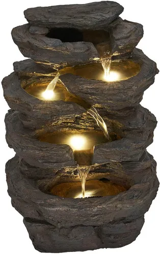 AcquaArte Gartenbrunnen MIRAS mit LED-Beleuchtung