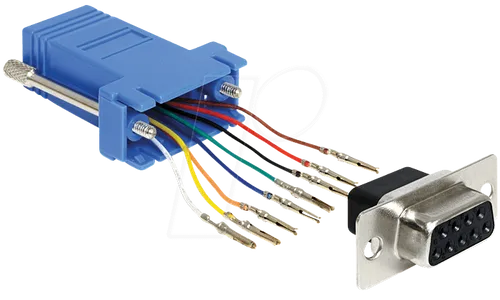 DELOCK 65430 - Adapter Sub-D 9Pin Bu > RJ45 Bu. Montagesatz