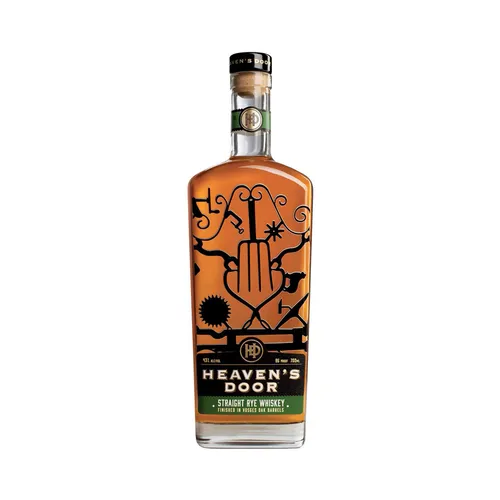 Heaven's Door Straight Rye Whiskey 43% - Whisky mit komplexem Aroma und einzigartiger Reifung in Zigarrenfässern, ideal für Genießer und Gourmets.
