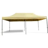Grasekamp Faltpavillon Premium Line 3x6m in Beige - Vielseitig einsetzbarer Faltpavillon, schnell und einfach aufzubauen. Inkl. Transporttasche und Zubehör für sicheren Stand. Ideal für Gartenfeste und Events.