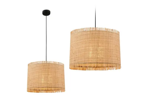 Briloner Leuchten LED Pendelleuchte Hängelampe Natur Stroh Bast - Hängeleuchte mit 1-&3-flammiger Flexibilität, natürliche Strohschirme schaffen eine gemütliche Boho-Atmosphäre und setzen stilvolle Akzente in Esszimmer und Wohnzimmer.