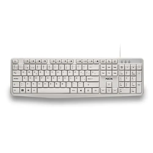 Heritage-USB-A-Tastatur MIT 12 Multimedia-Tasten. LAUTLOS, 1,5 M Kabel, KIPPWINKEL, Plug&Play
