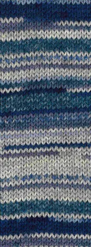 LANA GROSSA MEILENWEIT 100 MERINO EXTRAFINE DENIM MIX Häkelwolle, 420 m (100 gr), besonders weiche Merinosockenwolle in gedeckten Farben