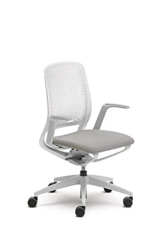 sedus Bürostuhl semotion em-801/011, hellgrau - Ergonomischer Bürostuhl mit innovativer Sitzschwinge, die sich automatisch auf das Gewicht des Nutzers anpasst. Ideal für bis zu 8 Stunden tägliches Sitzen und fördert aktives Sitzen.