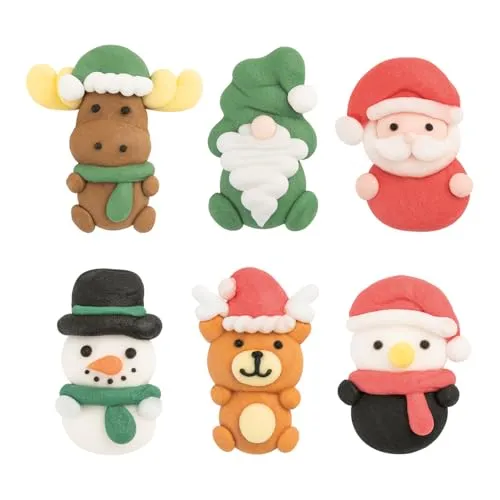 Günthart 72 Zucker Winter Set, verschiedene Winterfiguren Elch, Nikolaus, Wichtel, Schneemann, Bär und Pinguin, 1er Pack (1 x 230 g)