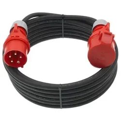 maxgo® CEE Verlängerung 16A 5G1,5 u. 5G2,5 H07RN-F mit/ohne Phasenwender Elektro-Kabel, (1000 cm) Ø 2.5 mm