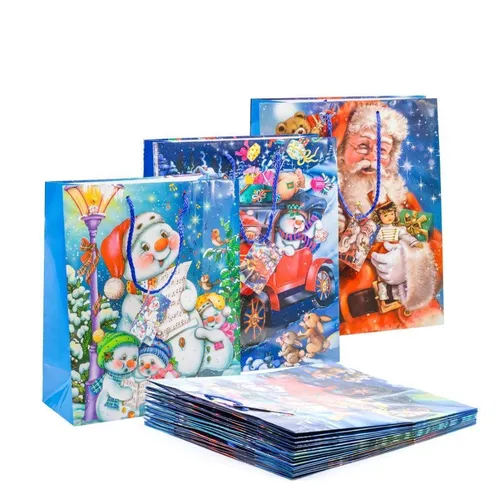  Geschenktüte 6 Stück Weihnachten, drei Motive, Gr. Medium