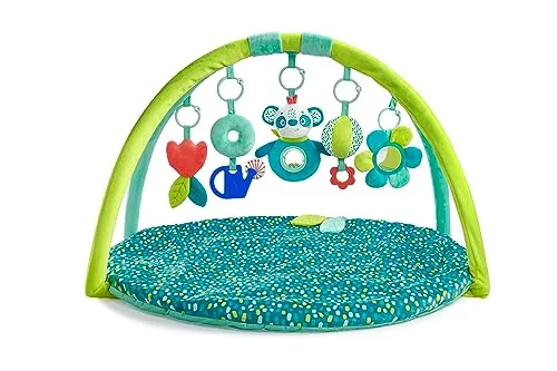 Selecta 61078 Tulips Garden Activity Decke - Spiel- & Krabbeldecken, kuschelweiche Erlebnisdecke mit 5 abnehmbaren Anhängern fördert die kognitive Entwicklung und Hand-Auge-Koordination des Babys.