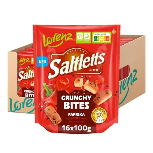 Saltletts Crunchy Bites Paprika 100 g von Lorenz Snack World