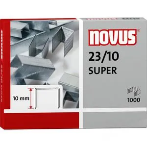 Novus Heftklammern 042-0531, Typ 23/10 Super, 2 - 70 Blatt Heftleistung, verzinkt, 1000 Stück