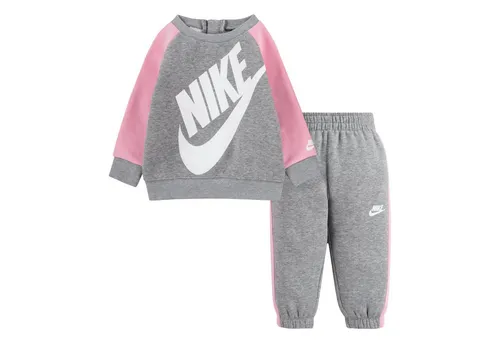 Nike Sportswear Jogginganzug für sportliche Aktivitäten (Größe 80) - Bequemer Jogginganzug in dk grey heat, ideal für aktive Kinder. Aus 60% Baumwolle und 40% Polyester, bietet er optimalen Tragekomfort und Bewegungsfreiheit.