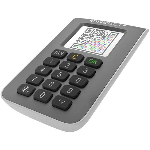 REINER SCT TAN-Generator tanJack photo QR - für Sm@rt-TAN photo und chipTAN QR, hochauflösendes Farbdisplay und bis zu 5 Jahre Batterielaufzeit