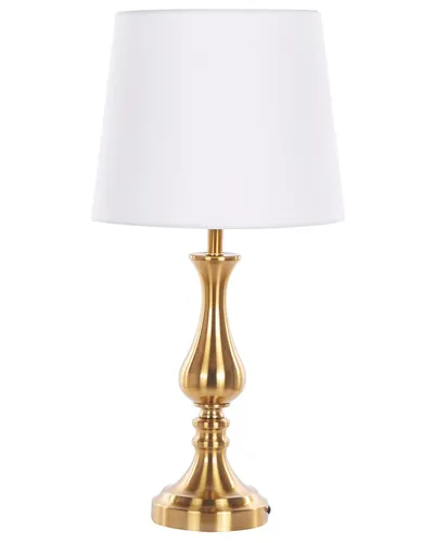 BELIANI Tischlampe Silber Metall 51 cm in gold von Beliani