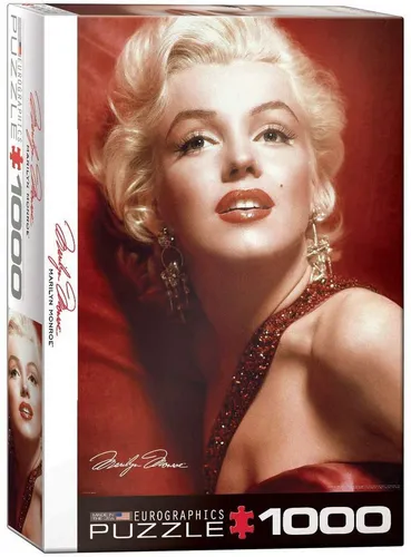 Puzzle 1000 Teile Puzzle - Puzzle - Marilyn Monroe in Rot, Puzzleteile
