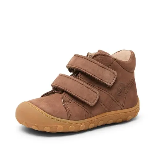 Bisgaard Unisex Boot mit Warmfutter in braun - Gr. 19 - Lauflernschuhe für Jungen, aus langlebigem Echtleder mit warmem Lammfellfutter und praktischen Klettverschlüssen für leichtes An- und Ausziehen.