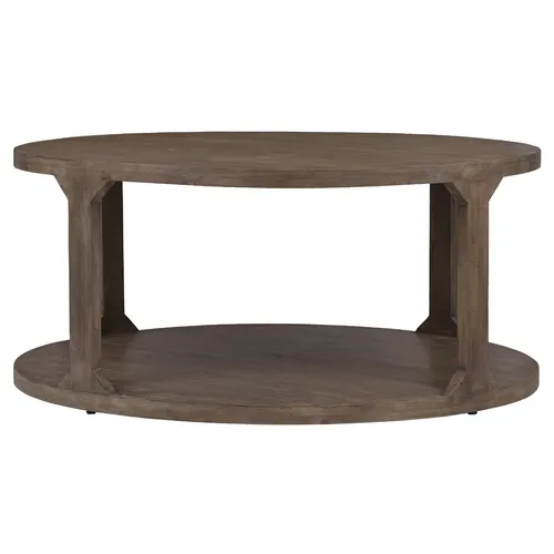 WOMO-DESIGN Couchtisch Mekka Ø100 cm – Handgefertigt aus Massivholz - Eleganter Couchtisch aus widerstandsfähigem Mangoholz, handgefertigt mit stilvollen Handschnitzereien. Ideal für jedes Interieur und bietet ausreichend Platz für Deko-Objekte.