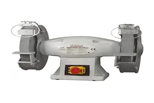 OPTIMUM Doppelschleifer Opti GU 20 230 V - Schleifmaschine mit 600 W Leistung, ideal für präzise Schleifarbeiten und eine einfache Handhabung im Heimwerk oder professionellen Einsatz.