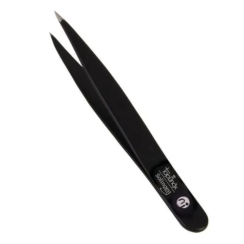 Niegeloh Solingen Pinzette, spitz, rostfrei, TopInox, schwarz - Hochwertige Pinzette aus rostfreiem Edelstahl, 9 cm, ideal für präzises Fassen. Ergonomisches Design garantiert sicheren Halt und komfortables Arbeiten. Perfekt für den professionellen Einsatz.