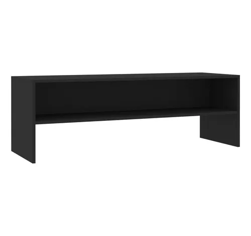 furnicato TV-Schrank Schwarz 120x40x40 cm - Stylischer TV-Schrank aus Holzwerkstoff mit praktischem offenen Fach für Multimedia-Geräte. Ideal für eine moderne Wohnumgebung und einfach zu montieren. Farbe: Schwarz, Maße: 120x40x40 cm.