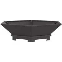 vidaXL Sechseckige Feuerstelle aus Stahl 100x100 cm - Feuerstelle in sechseckiger Form, aus robustem kaltgewalztem Stahl, ideal für entspannte Abende im Garten oder auf der Terrasse.