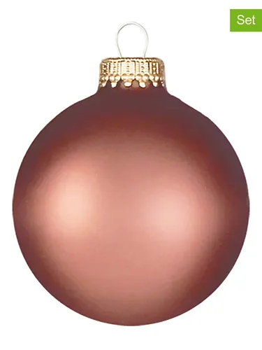 Krebs Glas Lauscha Christbaumkugeln in Braun - 8 Stück - Ø 7 cm, Damen