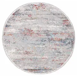 Mazovia Teppich, Grau, Textil, Abstrakt, Rund, 100x100 cm, Oeko-Tex® Standard 100, für Fußbodenheizung geeignet, Teppiche & Böden, Teppiche, Moderne Teppiche