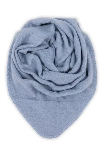 malito - Damen Modeschal - weicher Dreiecksschal Unifarben & Leo Print - langer flauschiger XXL Winterschal S601 - (Graublau)