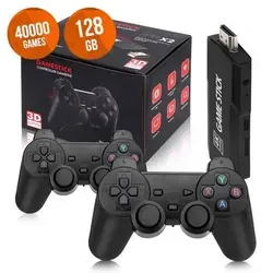 Retro-Konsole Schwarz 128GB mit 2 PADS