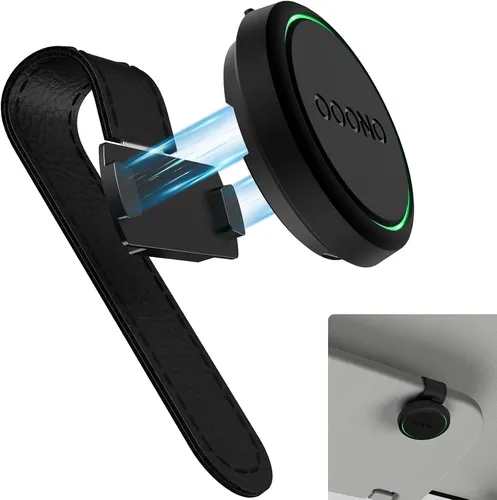 SUPMEGA Magnetische Auto-Sonnenblendenhalterung für OOONO CO-Driver NO2 - Kfz-Visier-Zubehör mit starker Magnetkraft und hochwertigem Lederclip, sorgt für sicheren Halt des OOONO NO2 Blitzerwarners, auch auf holprigen Straßen.